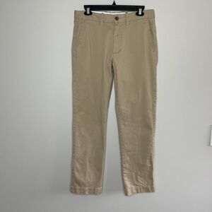 J.CREW Pants Mens 30 x 30 Straight Fit Chino Khaki Brown Cotton Blend H3186